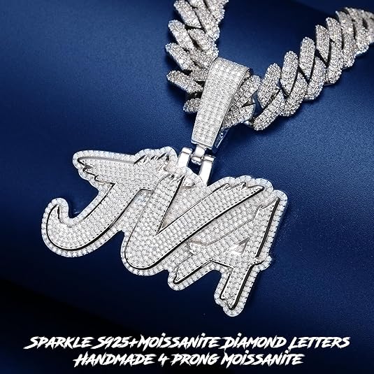 men's initial pendant