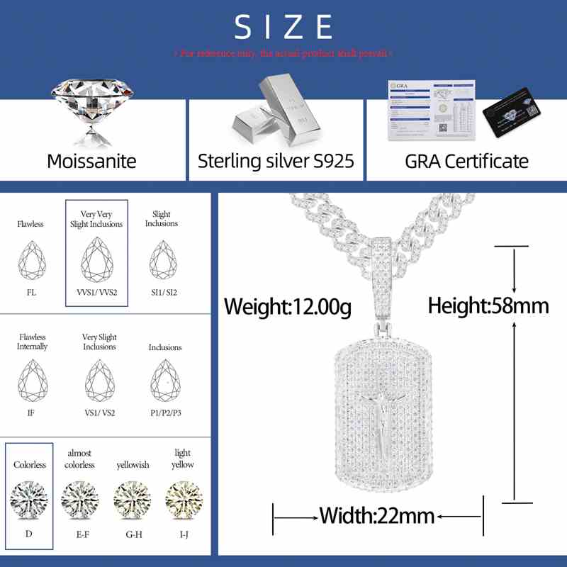 mens dog tag necklace silver