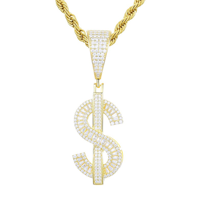 mens gold chain with pendant