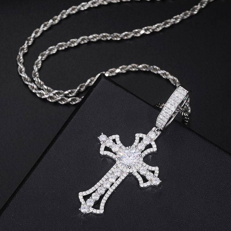 mens gold cross pendant