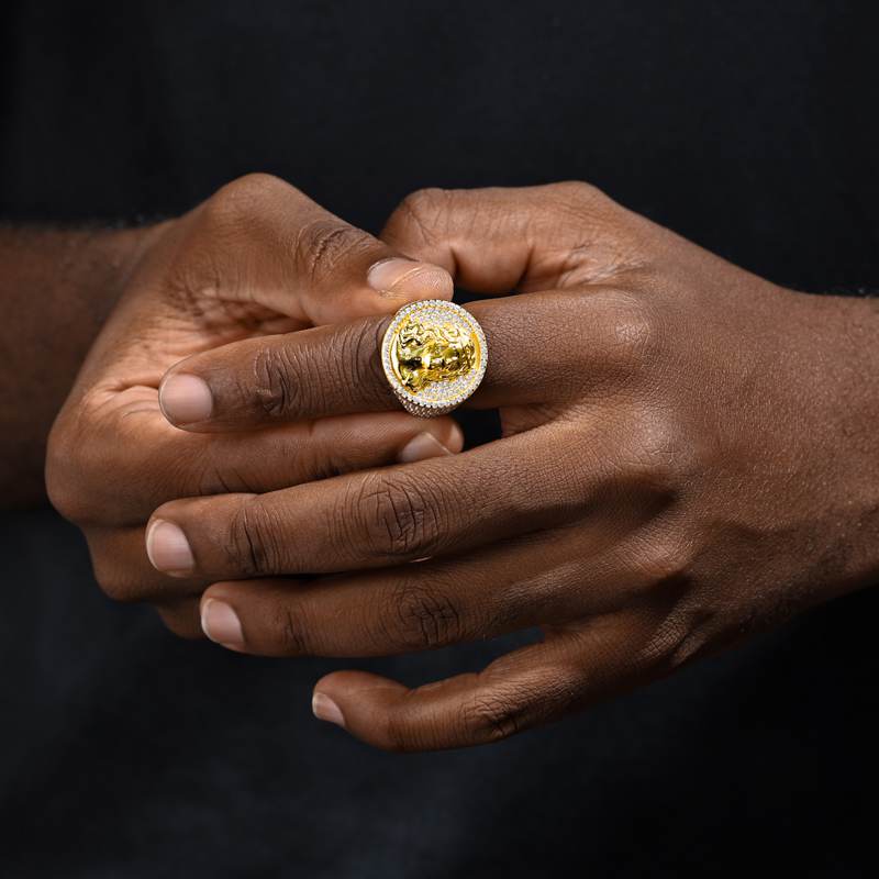 mens gold signet ring