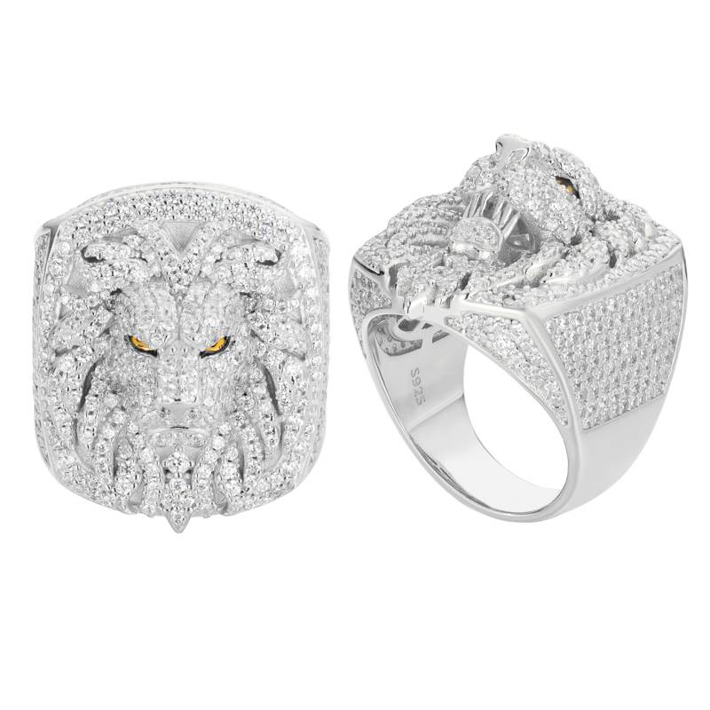 mens lion head ring