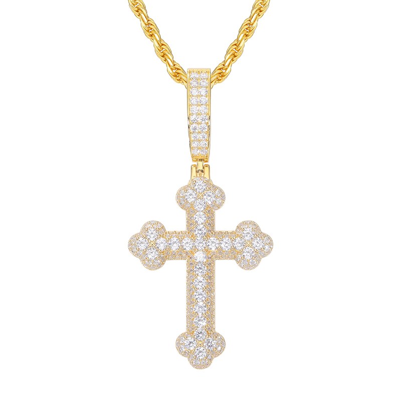 mens silver cross necklace