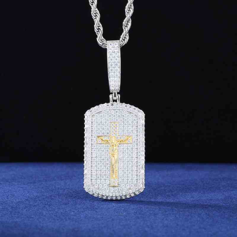 mens-white-gold-dog-tag-necklace