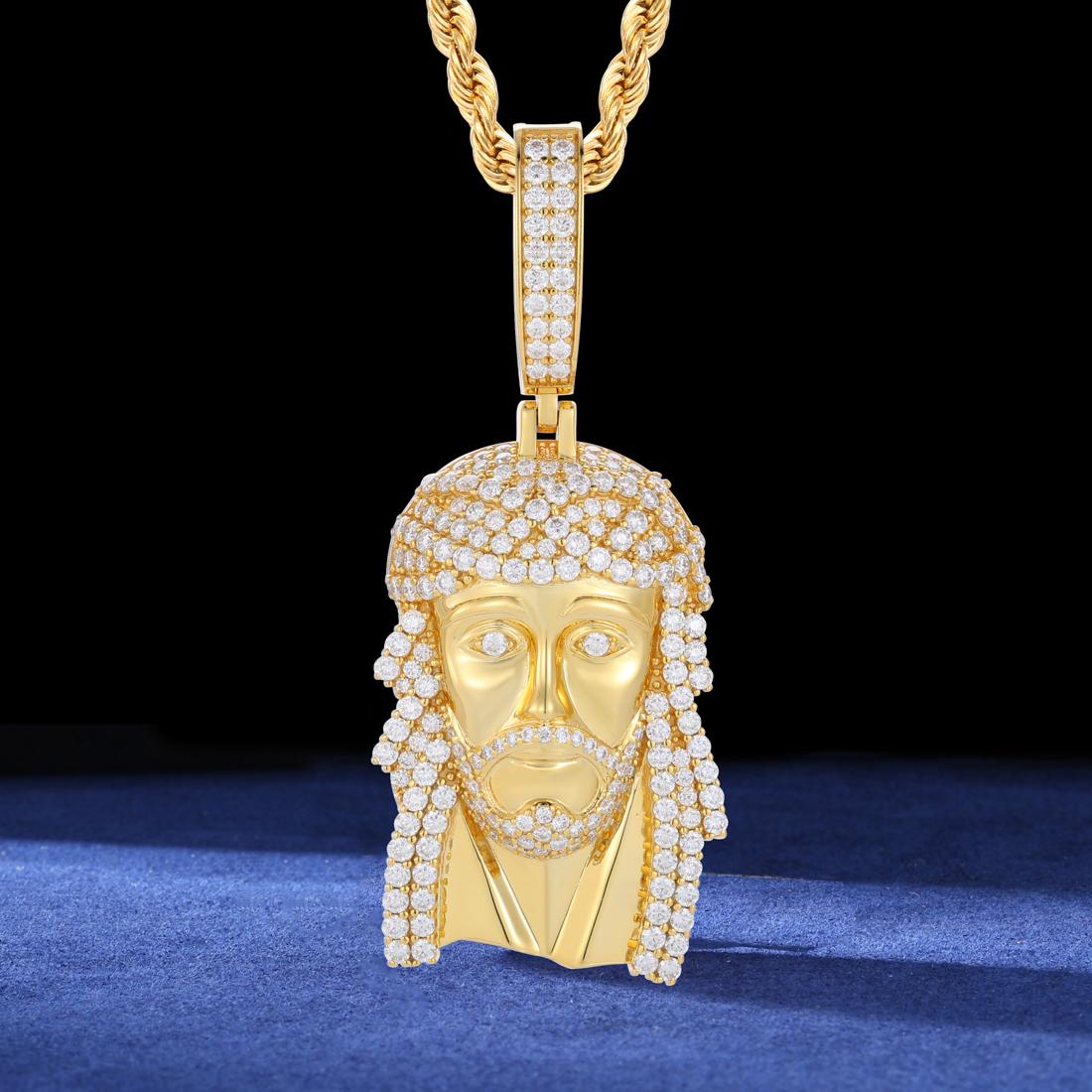 moissanite jesus piece