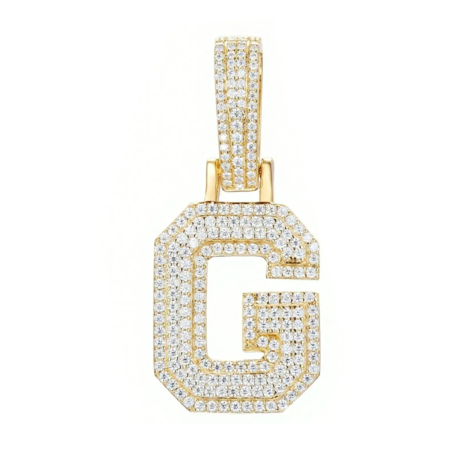 moissanite-letter-g-pendant - gold