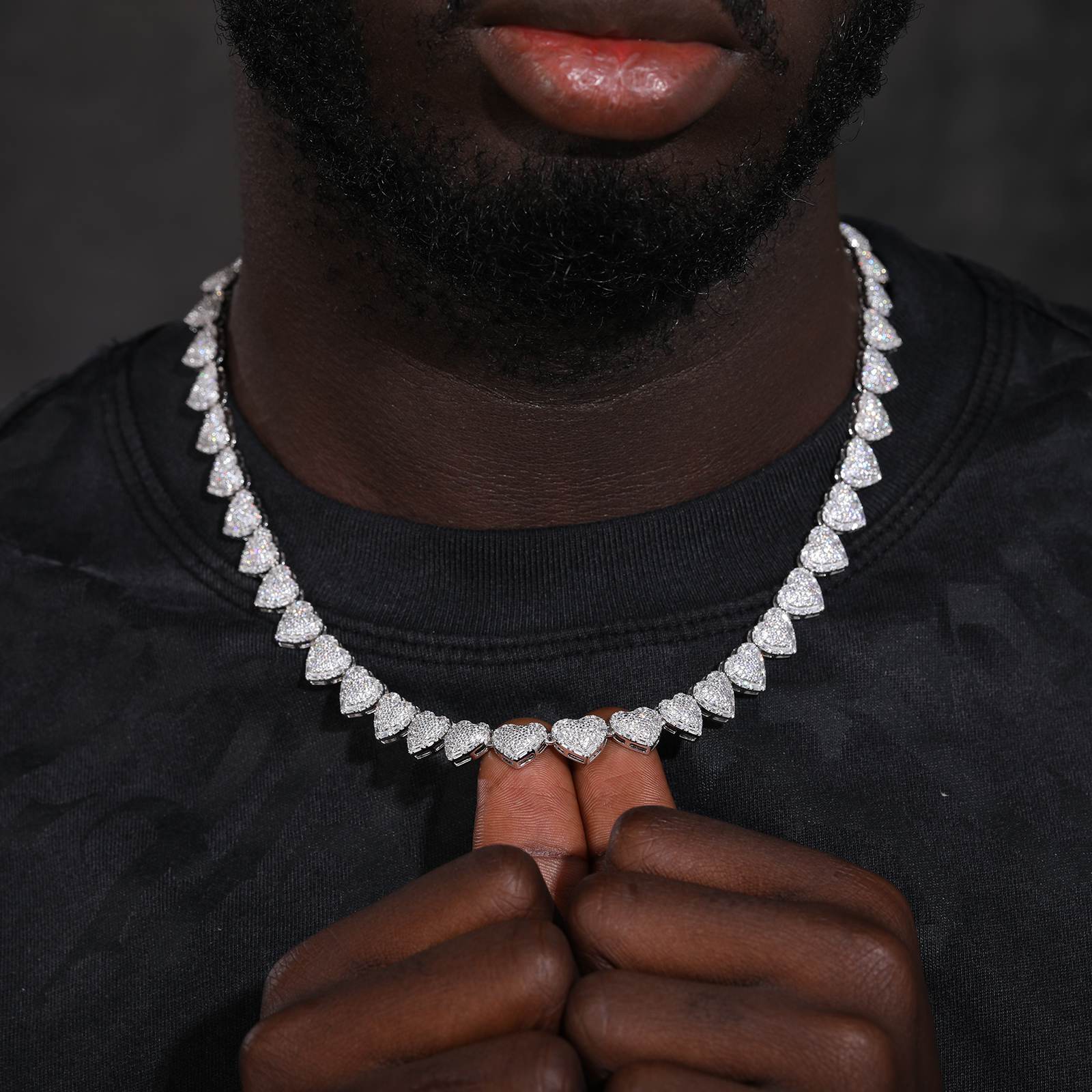 moissanite tennis necklace