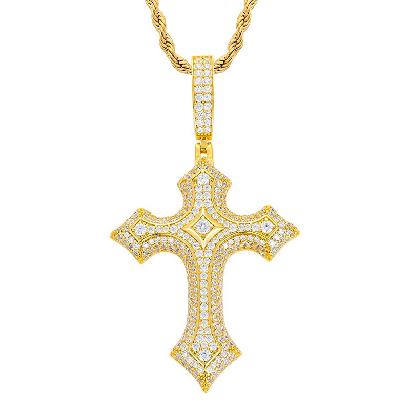 real diamond cross necklace