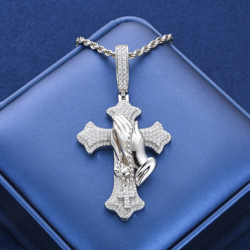 silver cross chain