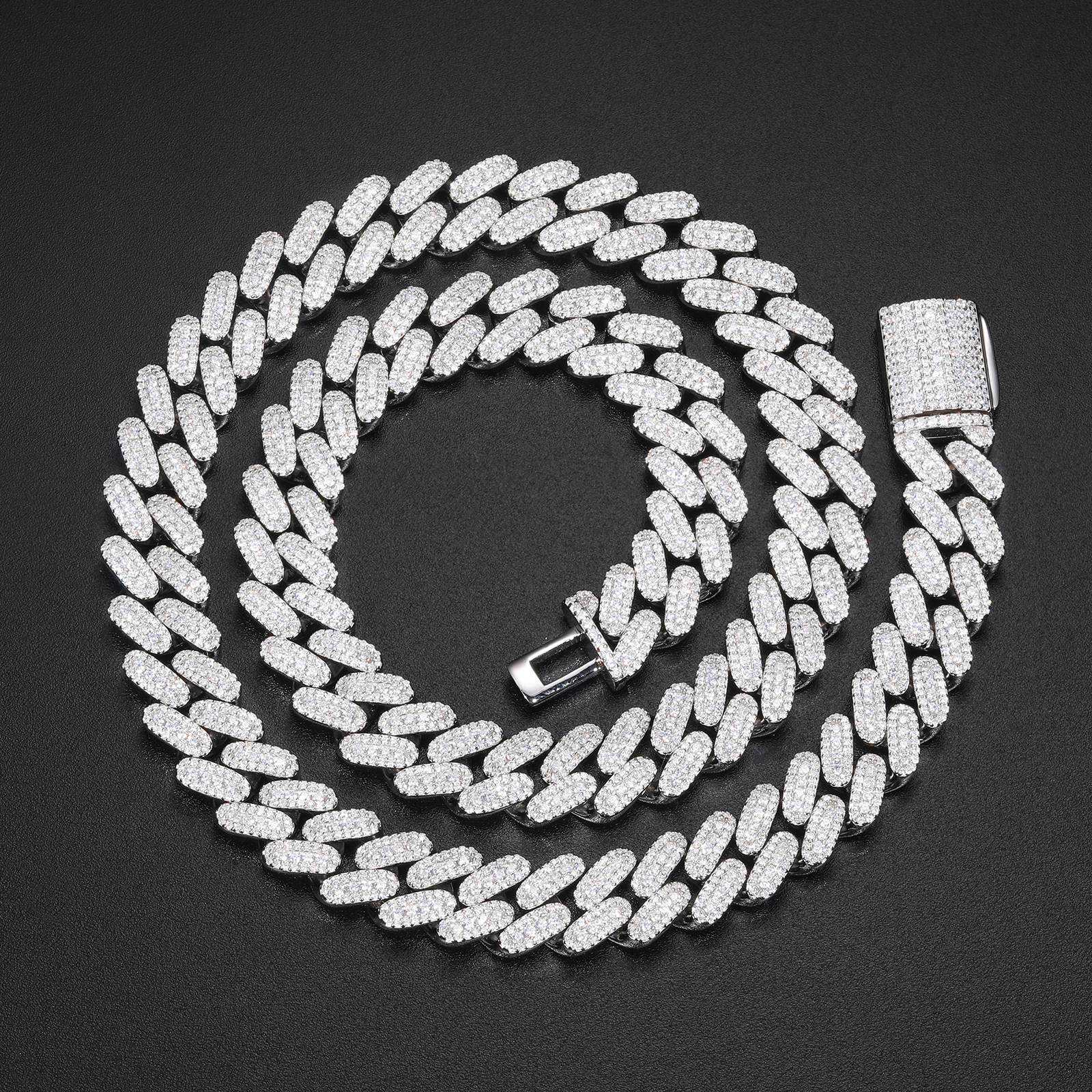 silver cuban chain mens