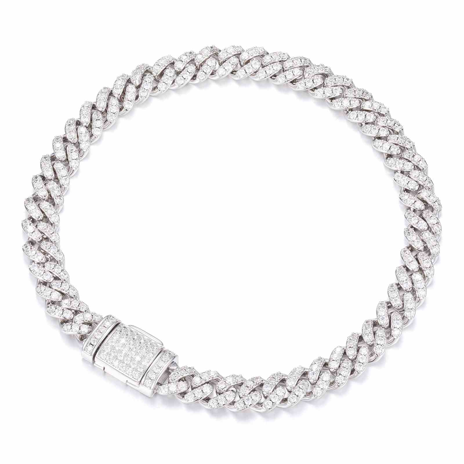 silver cuban link bracelet