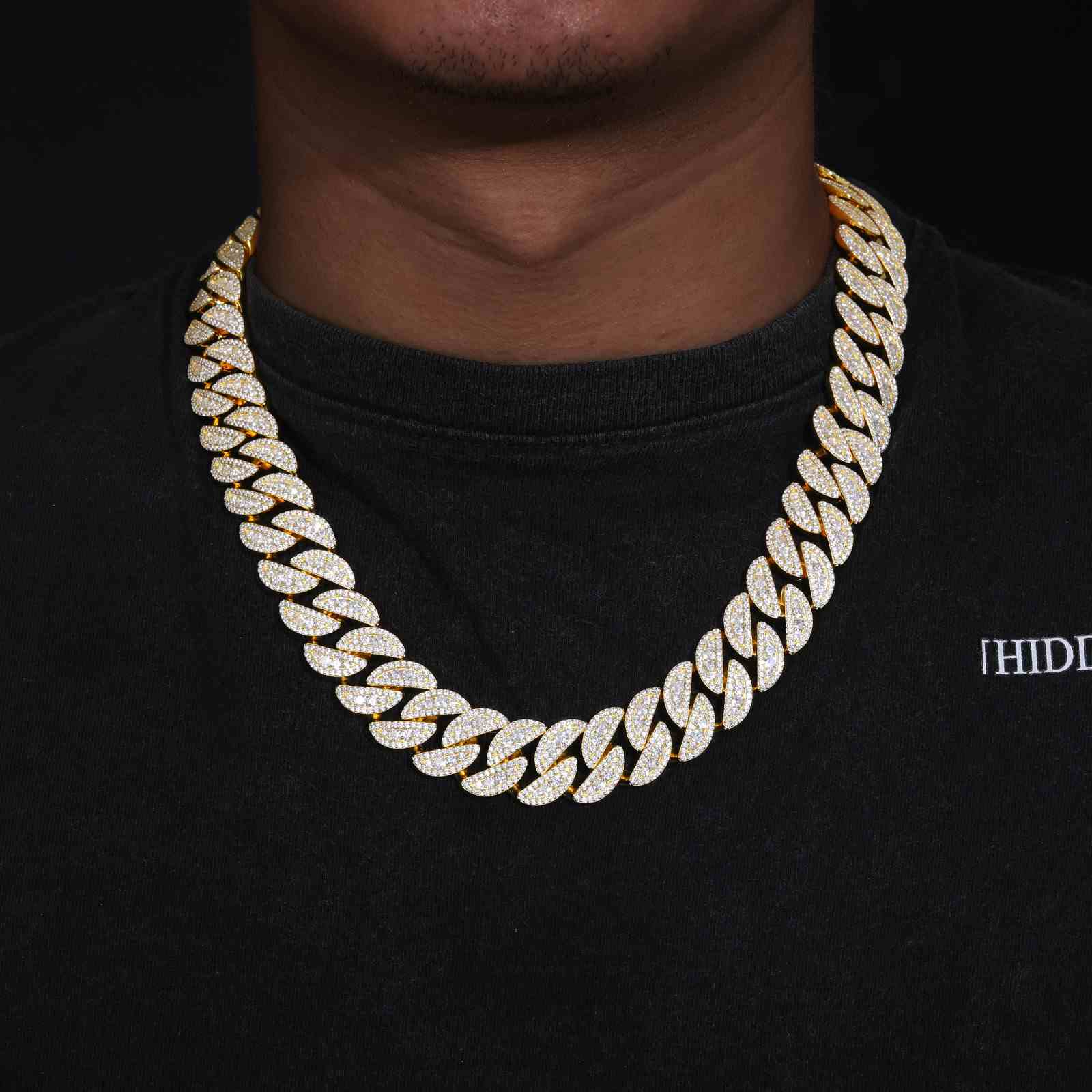 silver cuban link chain mens