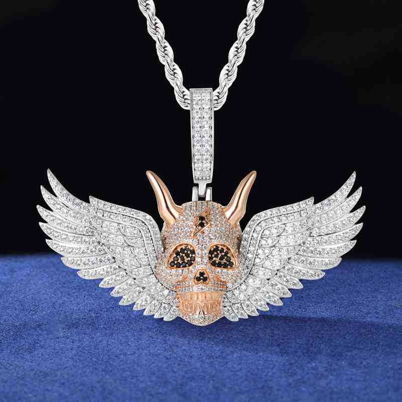 silver skull pendant
