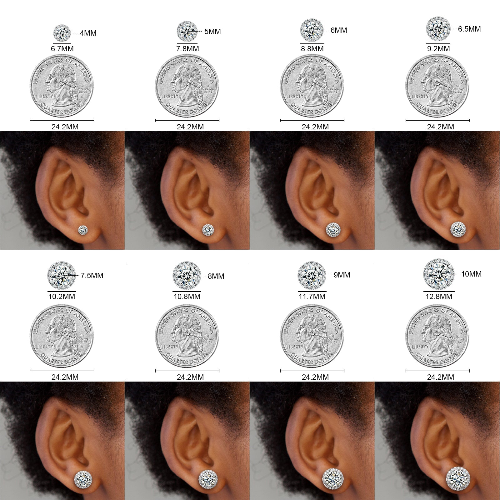 silver stud earrings