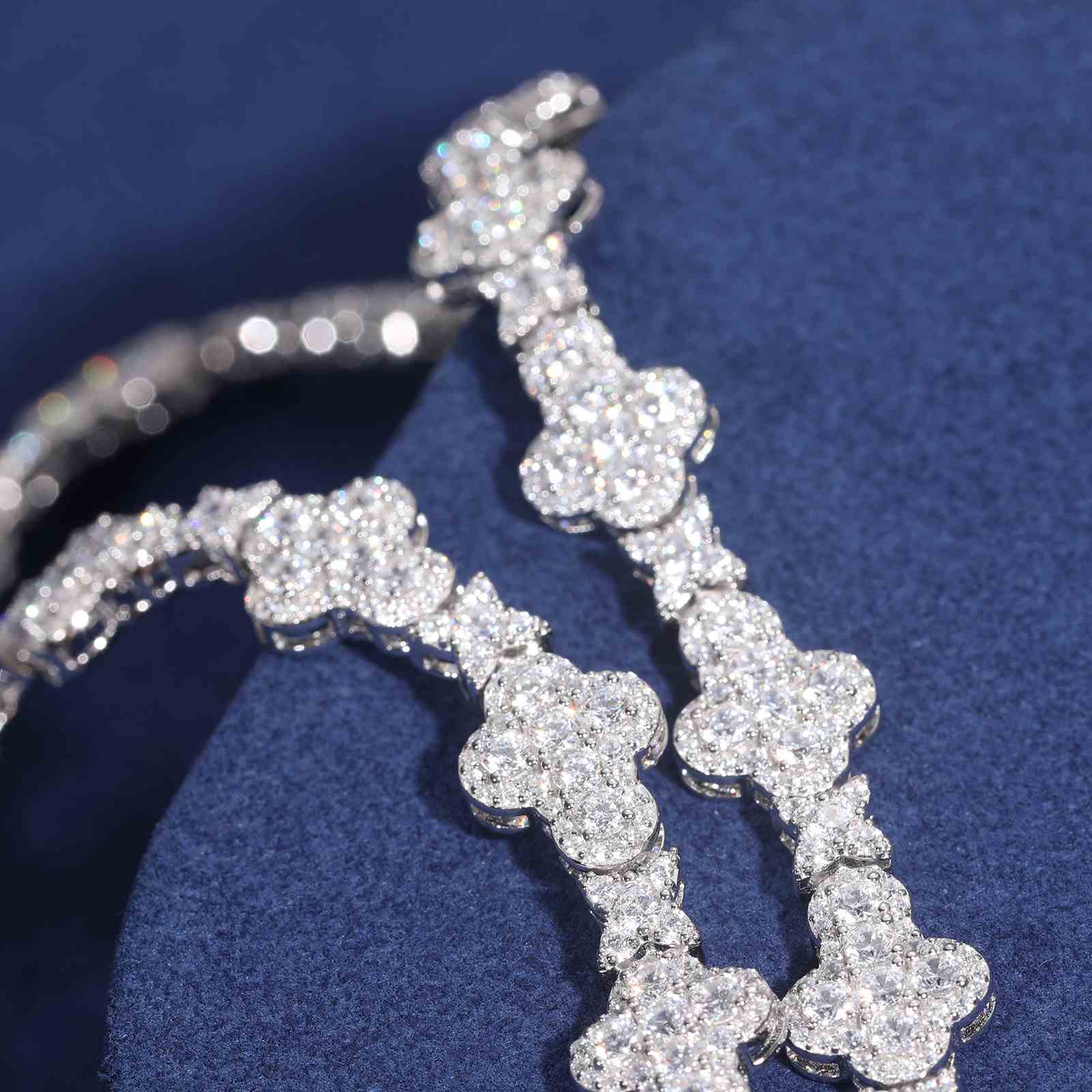 silver tennis necklace