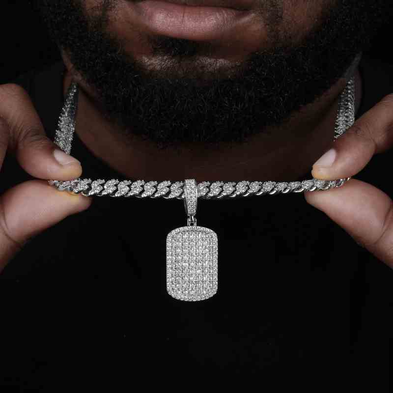 small dog tag pendant