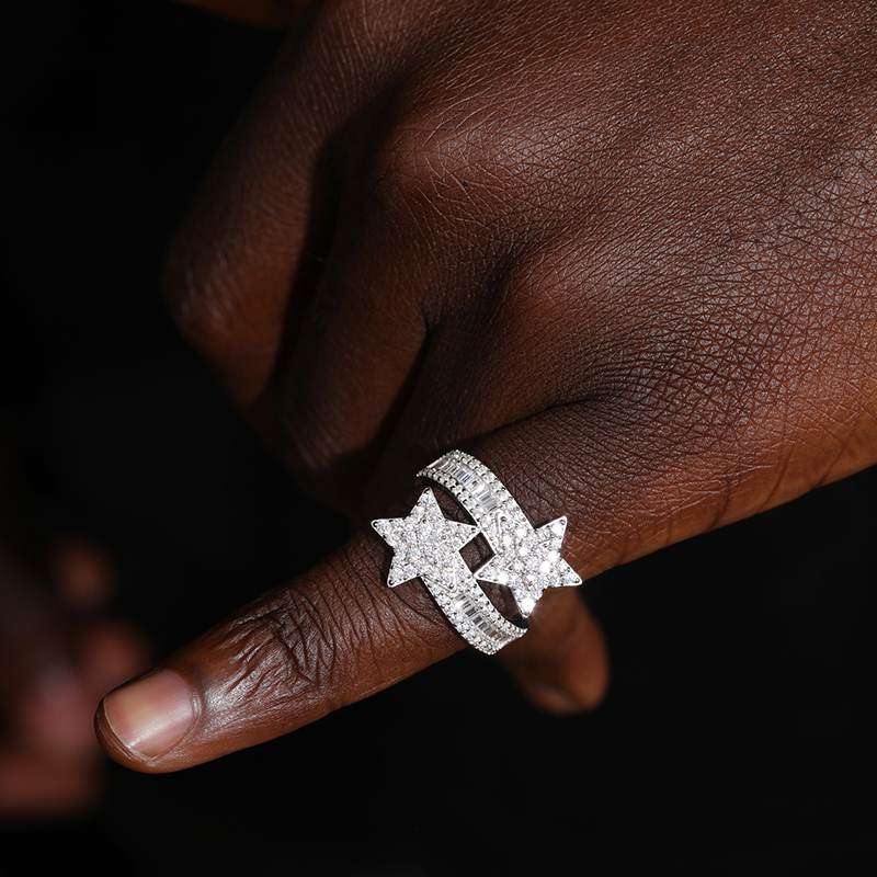 Bague étoile onyx et dorée - LYLIA | Lucilla