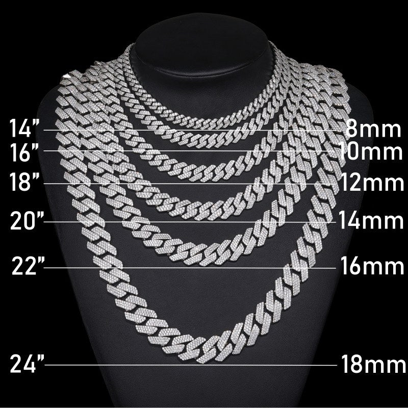 solid silver cuban link chain