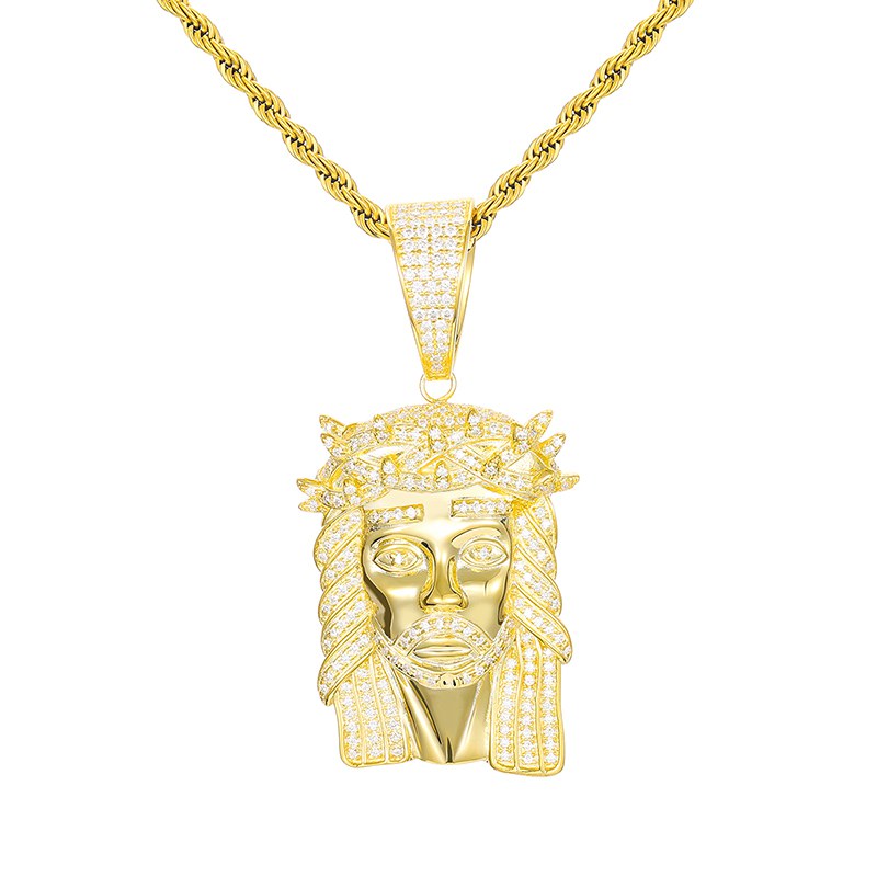 sterling silver jesus pendant