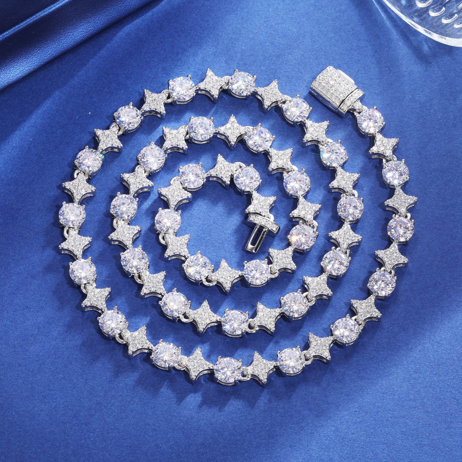 sterling silver tennis necklace