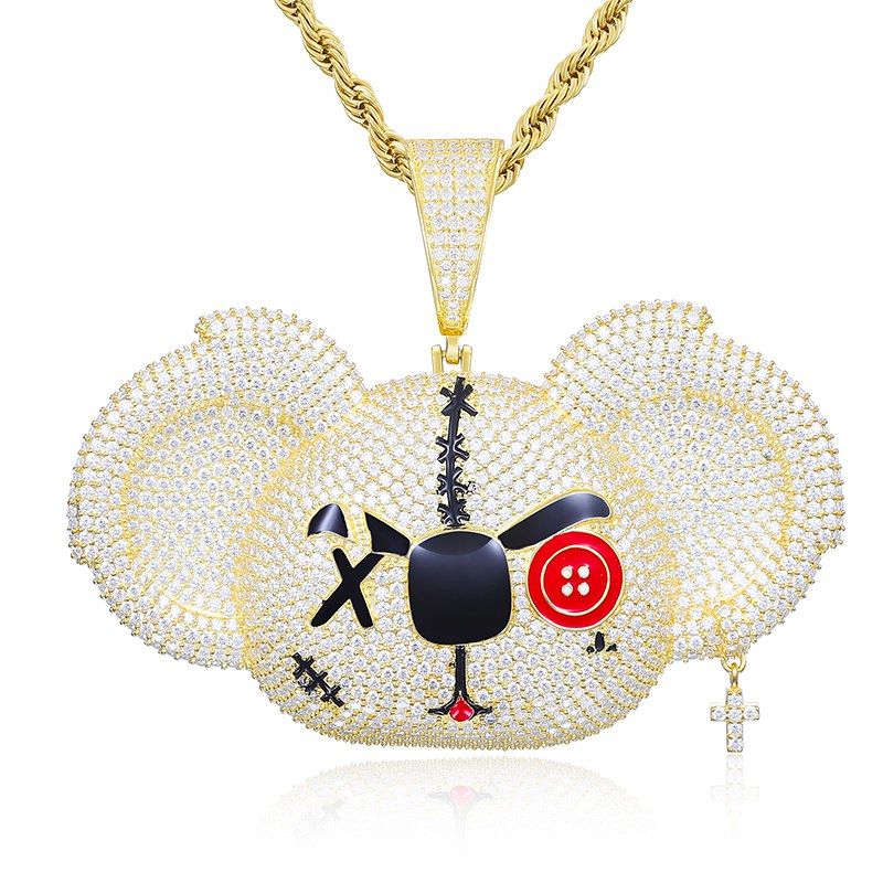 teddy bear charm necklace