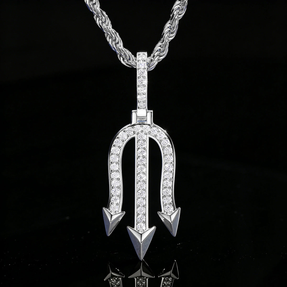 Pendentif Trident Moissanite S925