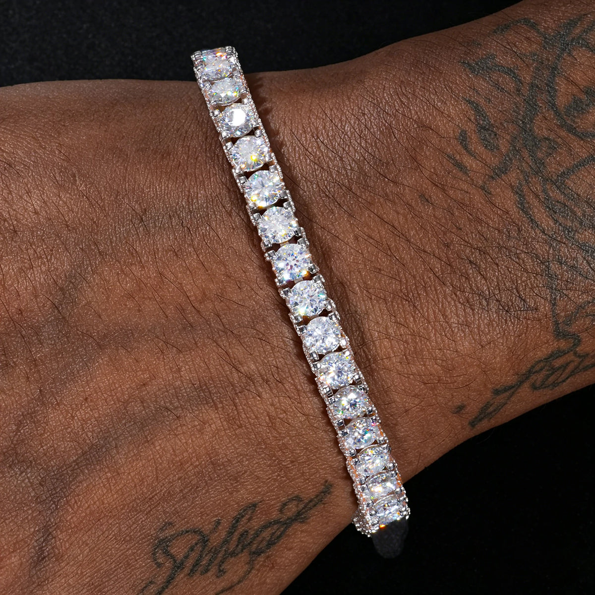 5mm S925 Moissanite Full Iced Tennis Bracelet