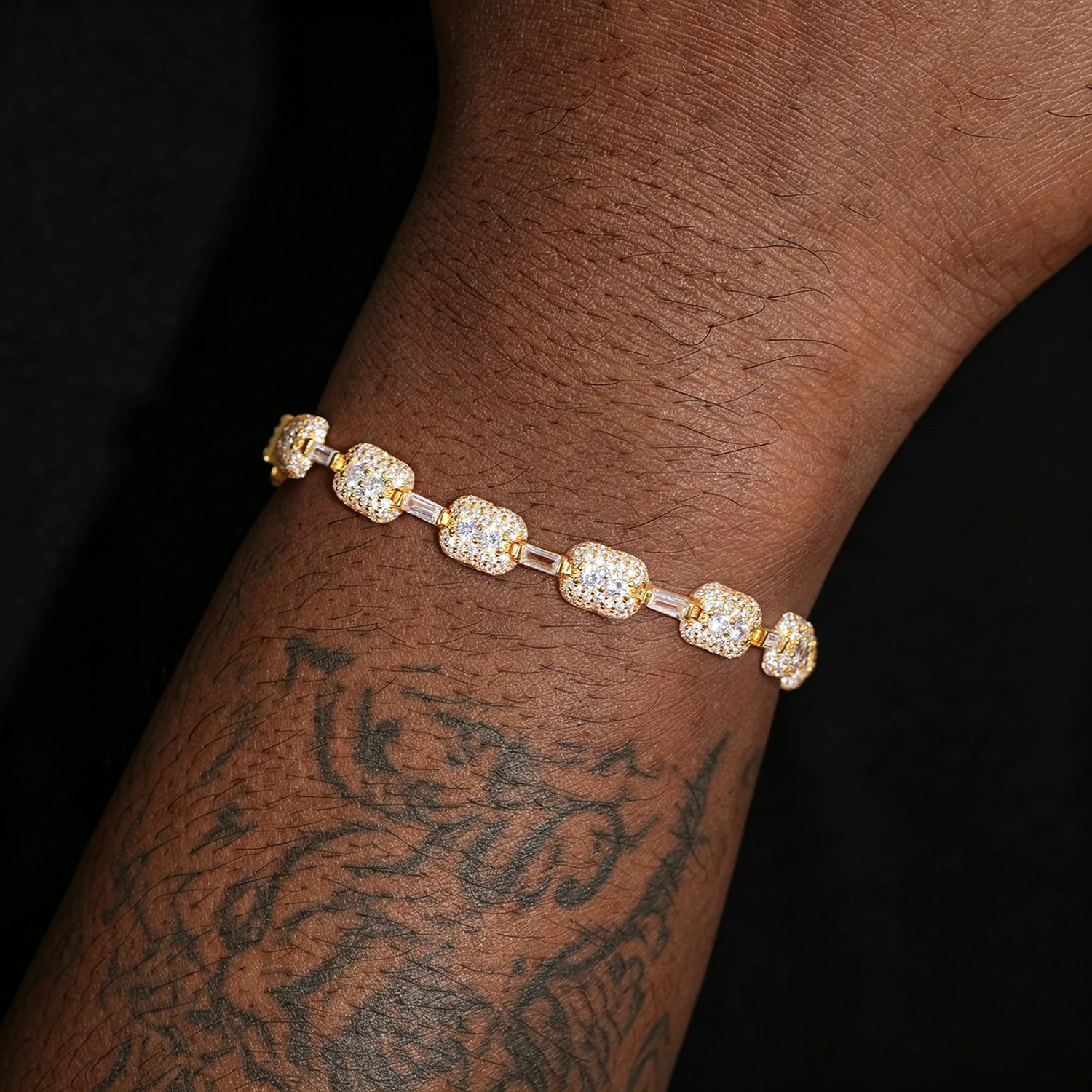 7mm S925 Moissanite Chewing Gum Tennis Bracelet