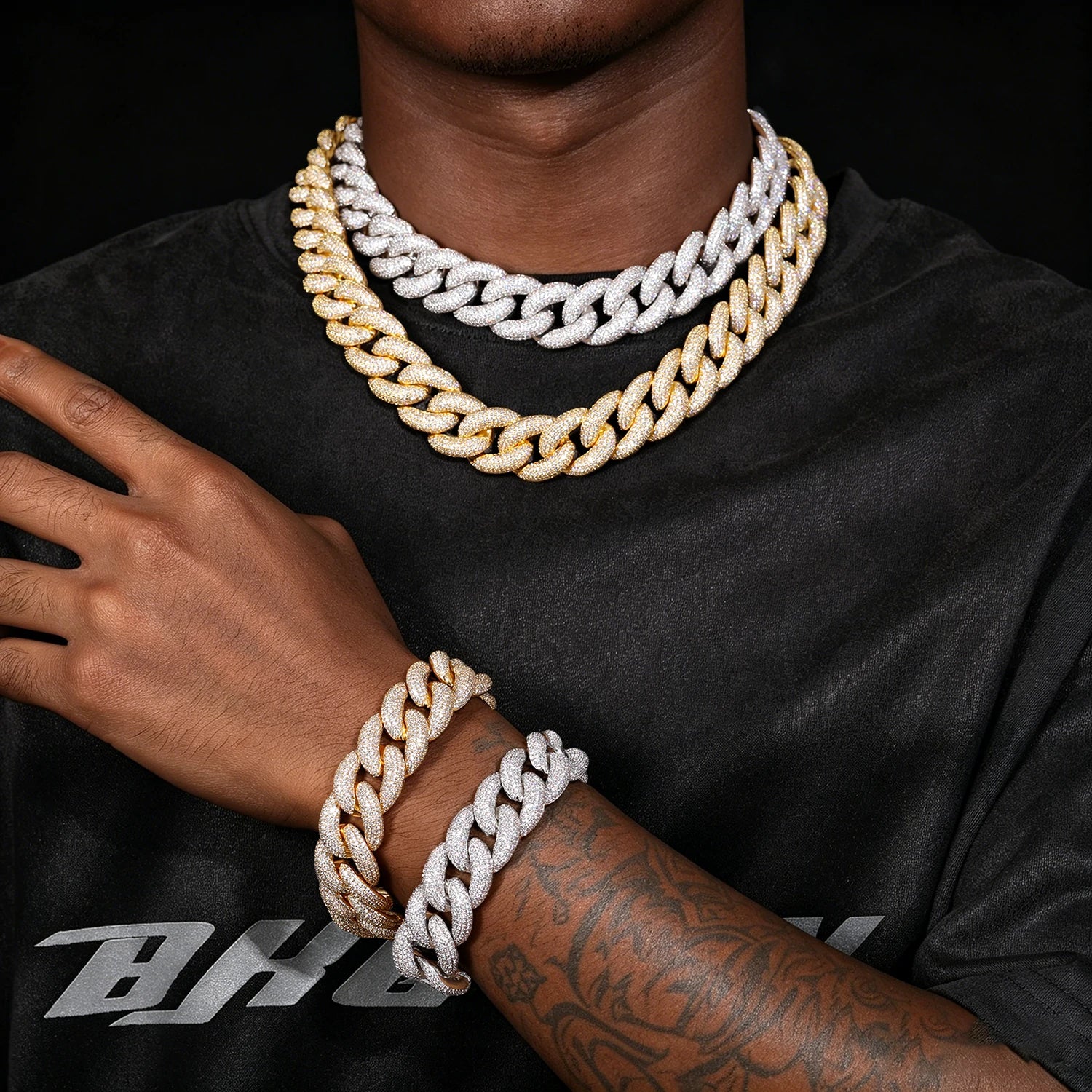20mm S925 5 Rows Cuban Link Bracelet