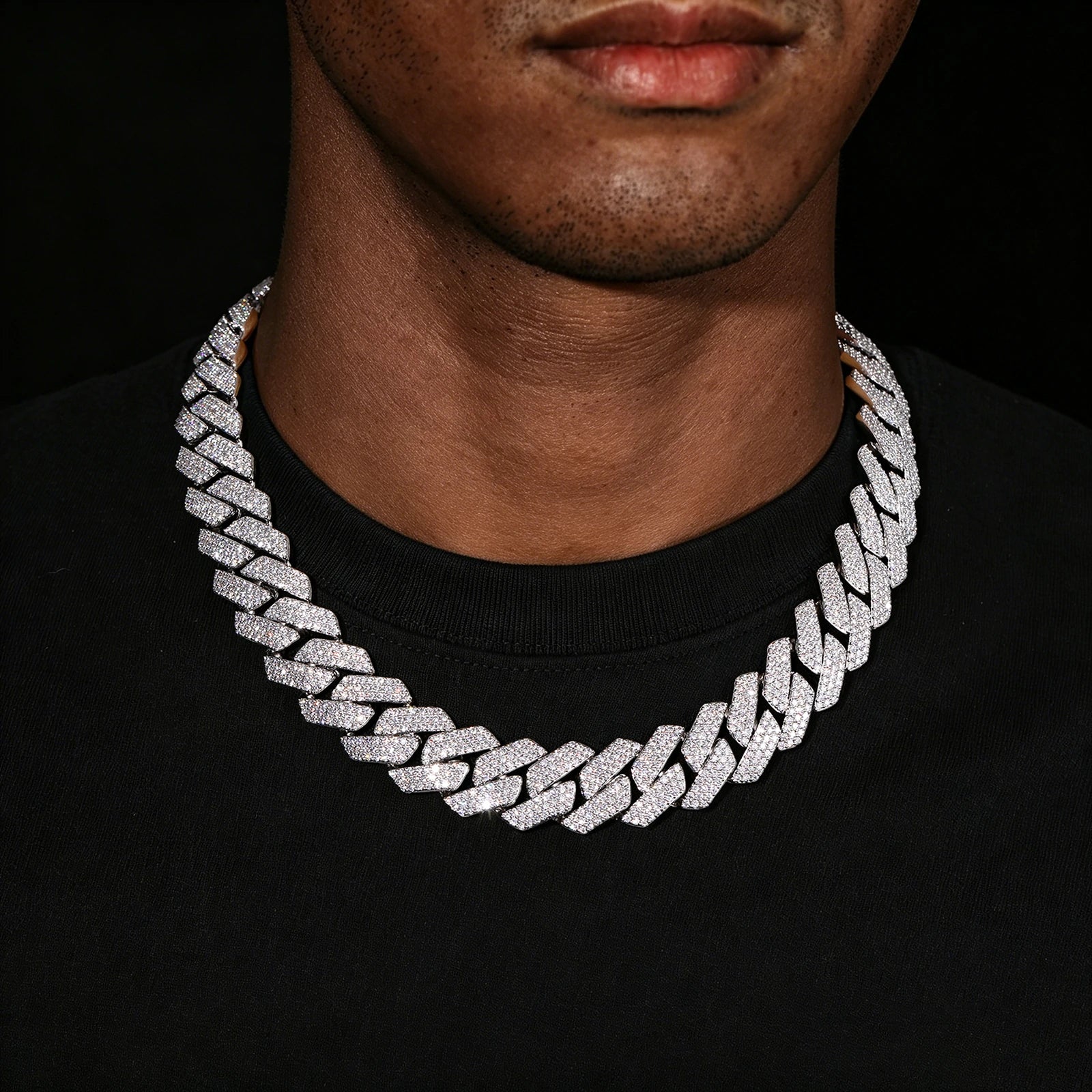 20mm Moissanite Cuban Link Chain