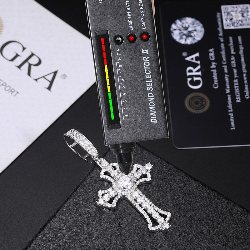 white gold cross