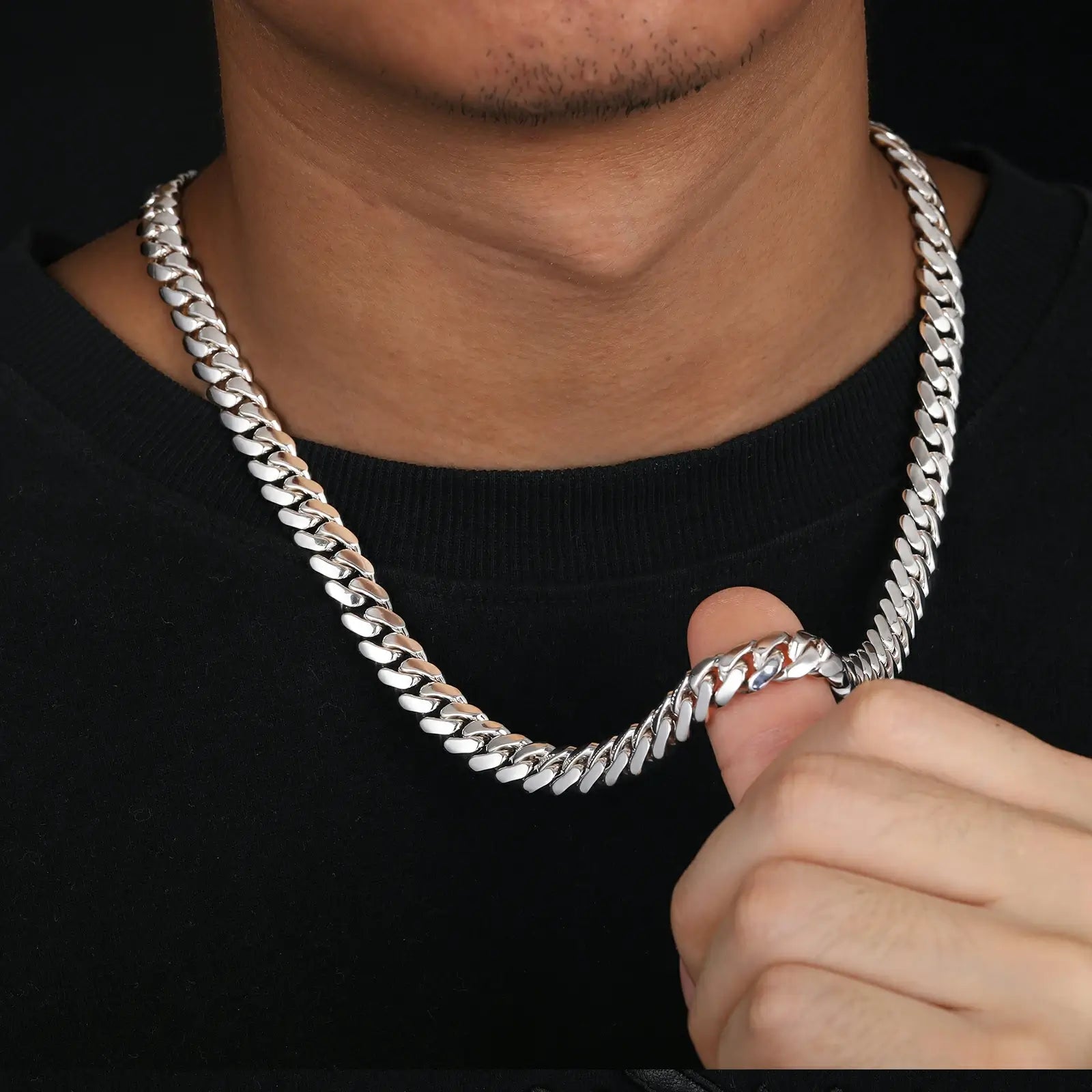 white gold miami cuban link chain