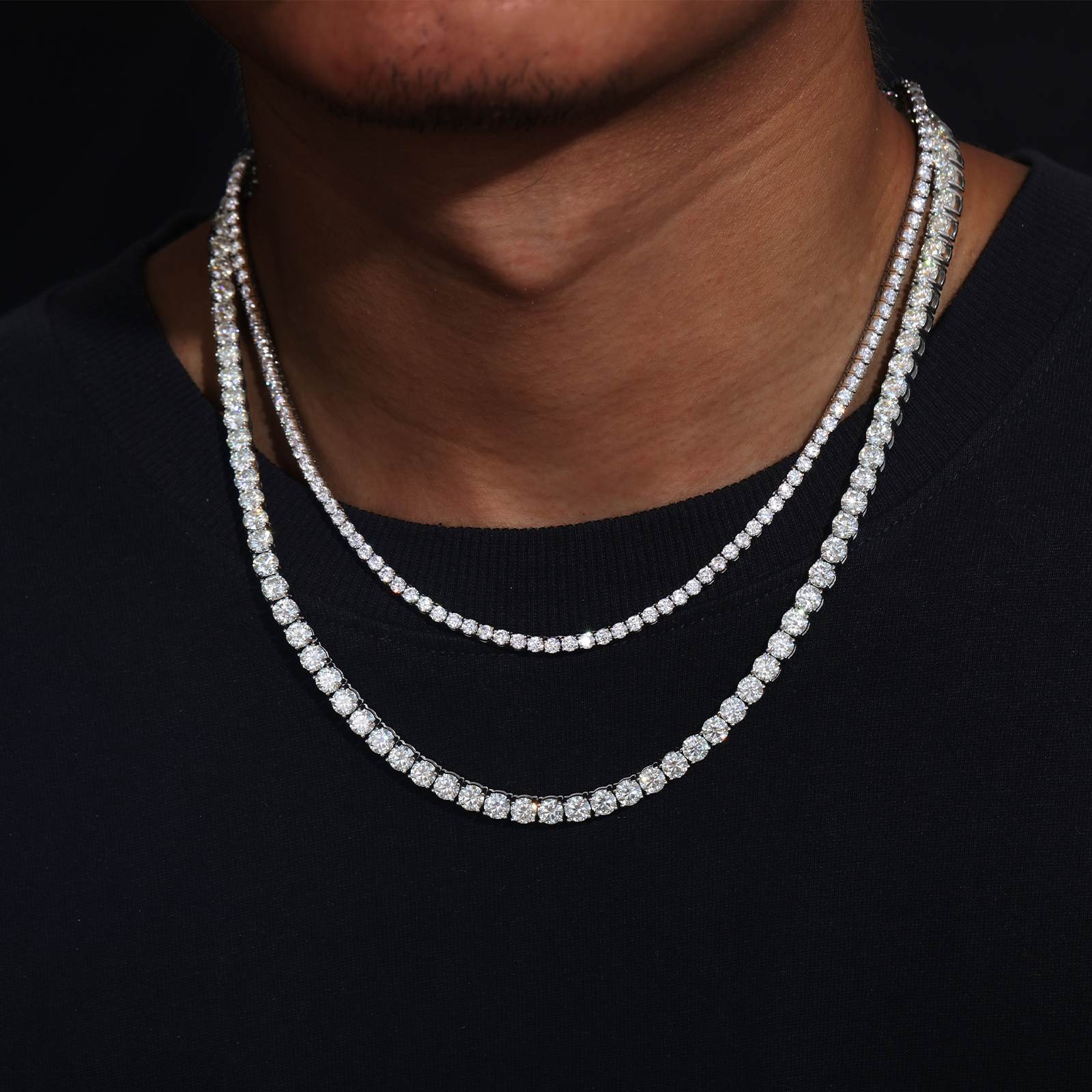 moissanite tennis chain