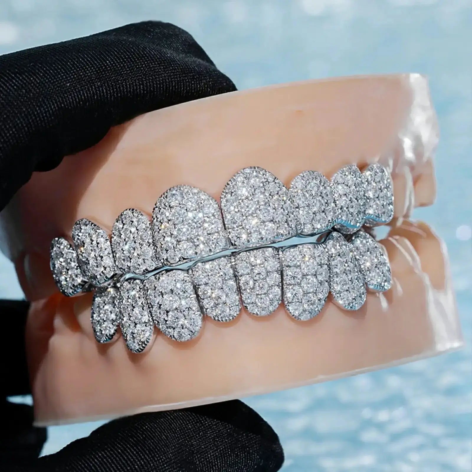 S925 Custom Jumbo (6 Pointers) Moissanite Diamond Grillz