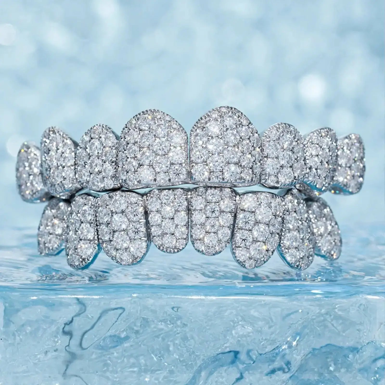 S925 Custom Jumbo (6 Pointers) Moissanite Diamond Grillz