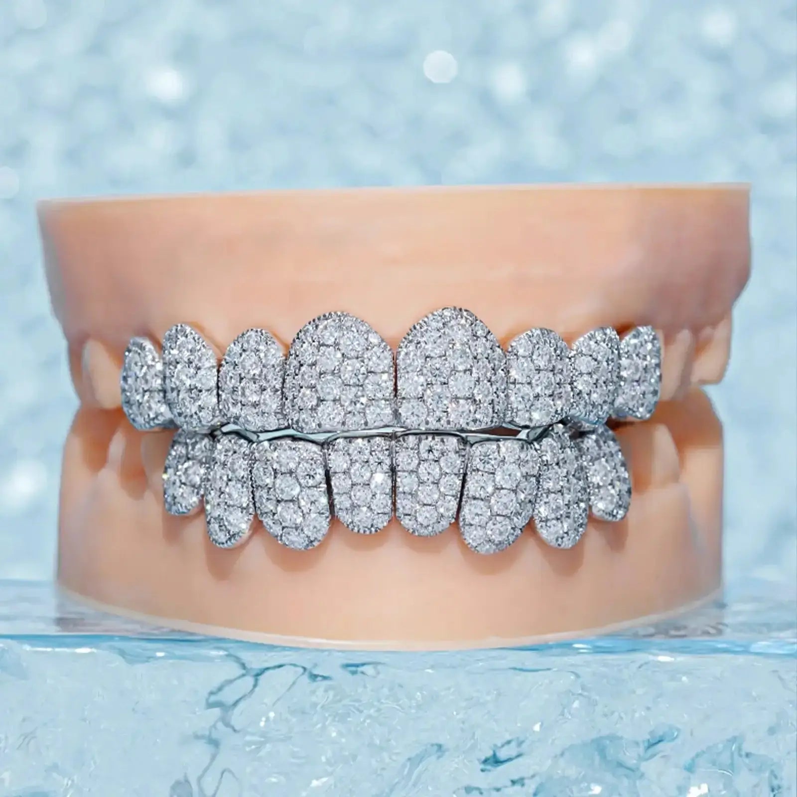 S925 Custom Jumbo (6 Pointers) Moissanite Diamond Grillz