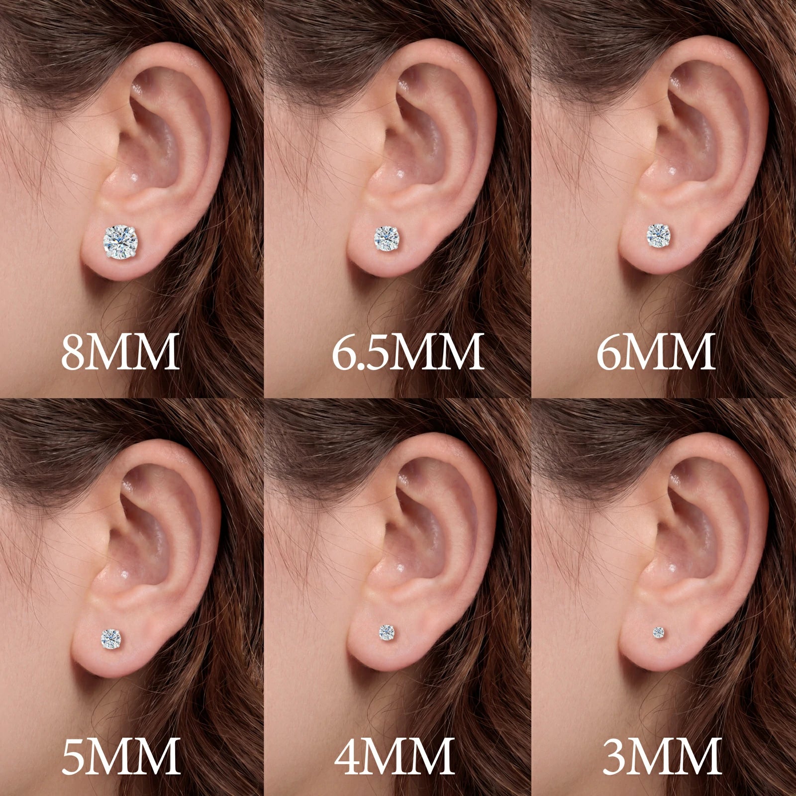 ( Lightweight Version) S925 Moissanite Solitaire Stud Earrings
