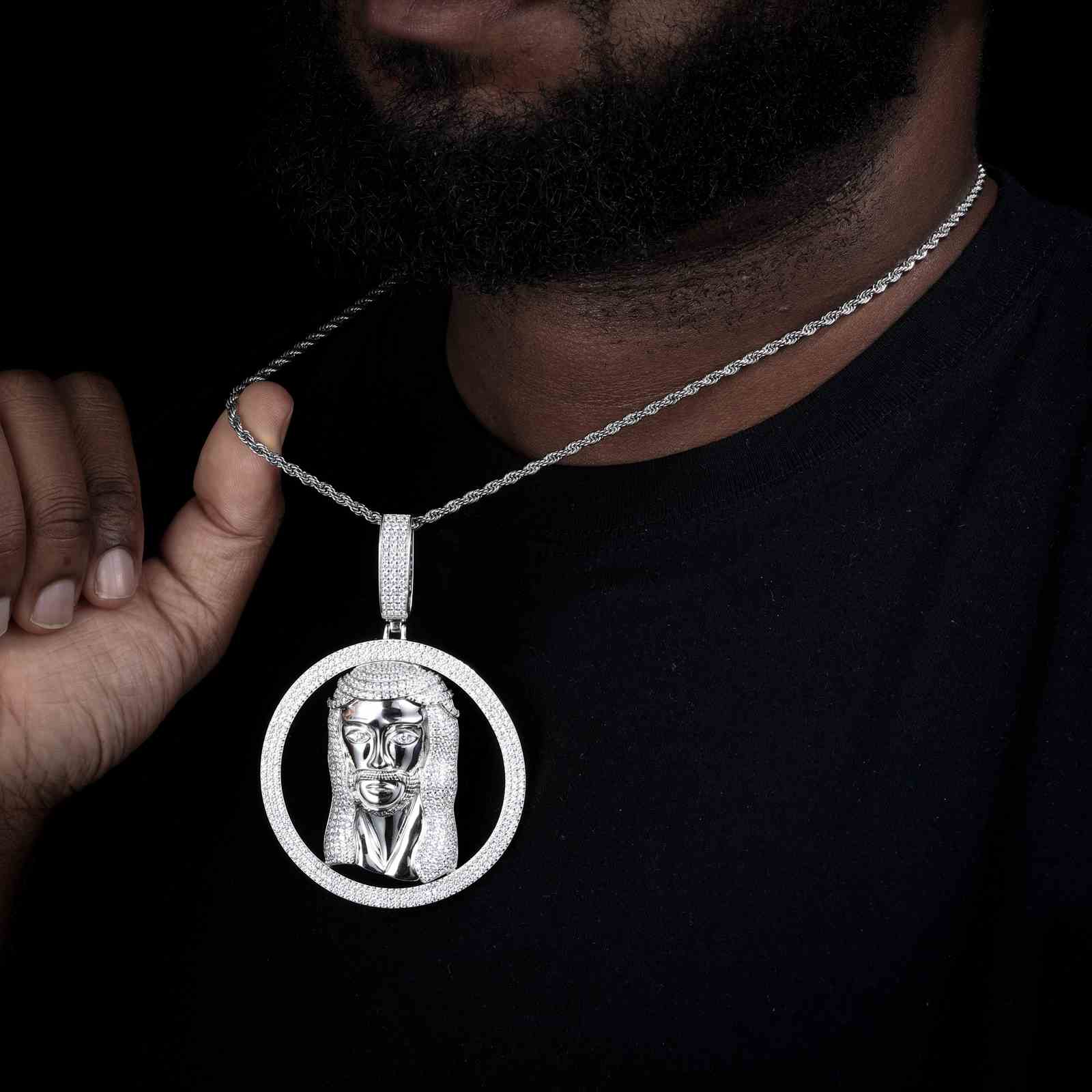 10k gold jesus head pendant