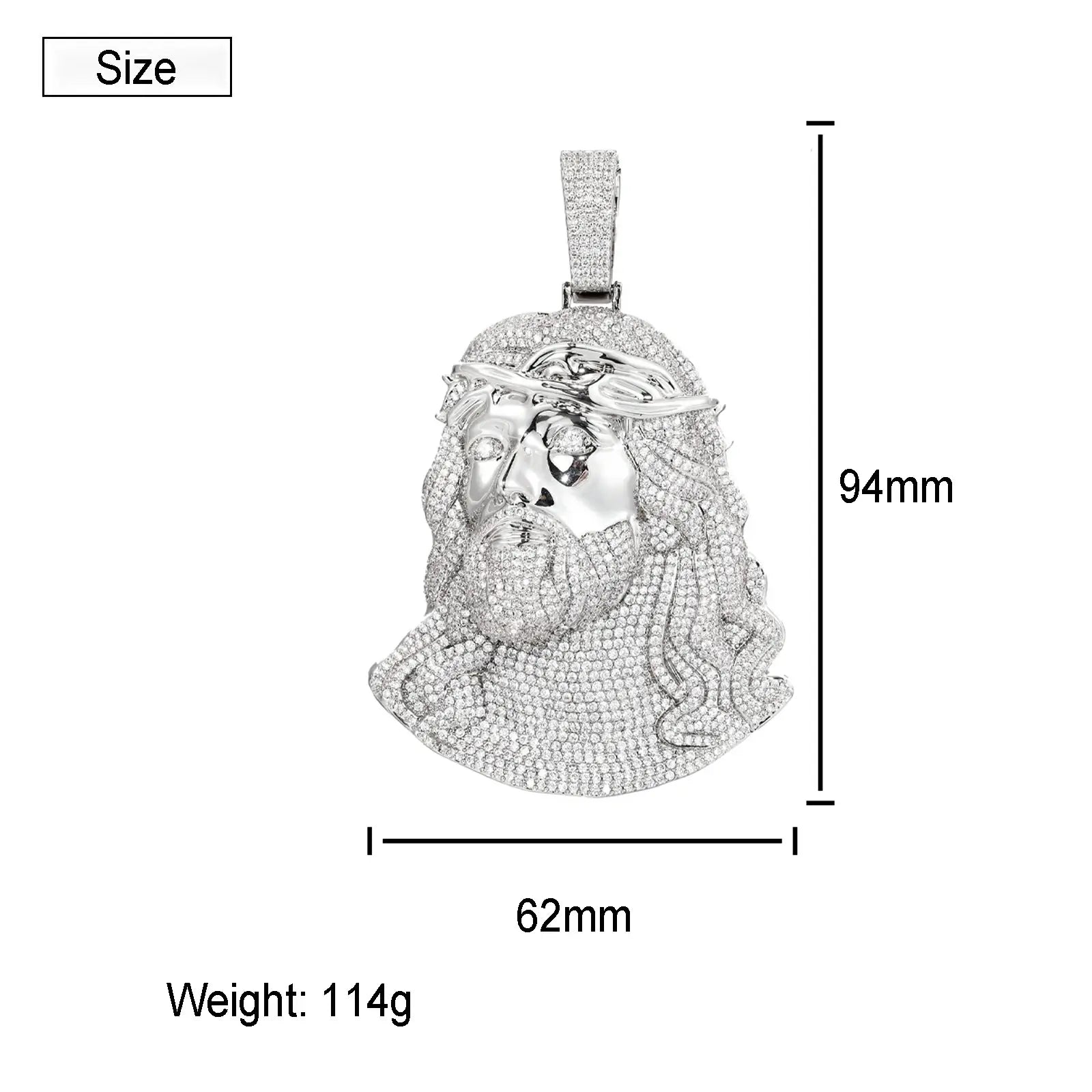 Oversize Luxurious Jesus Piece Pendant