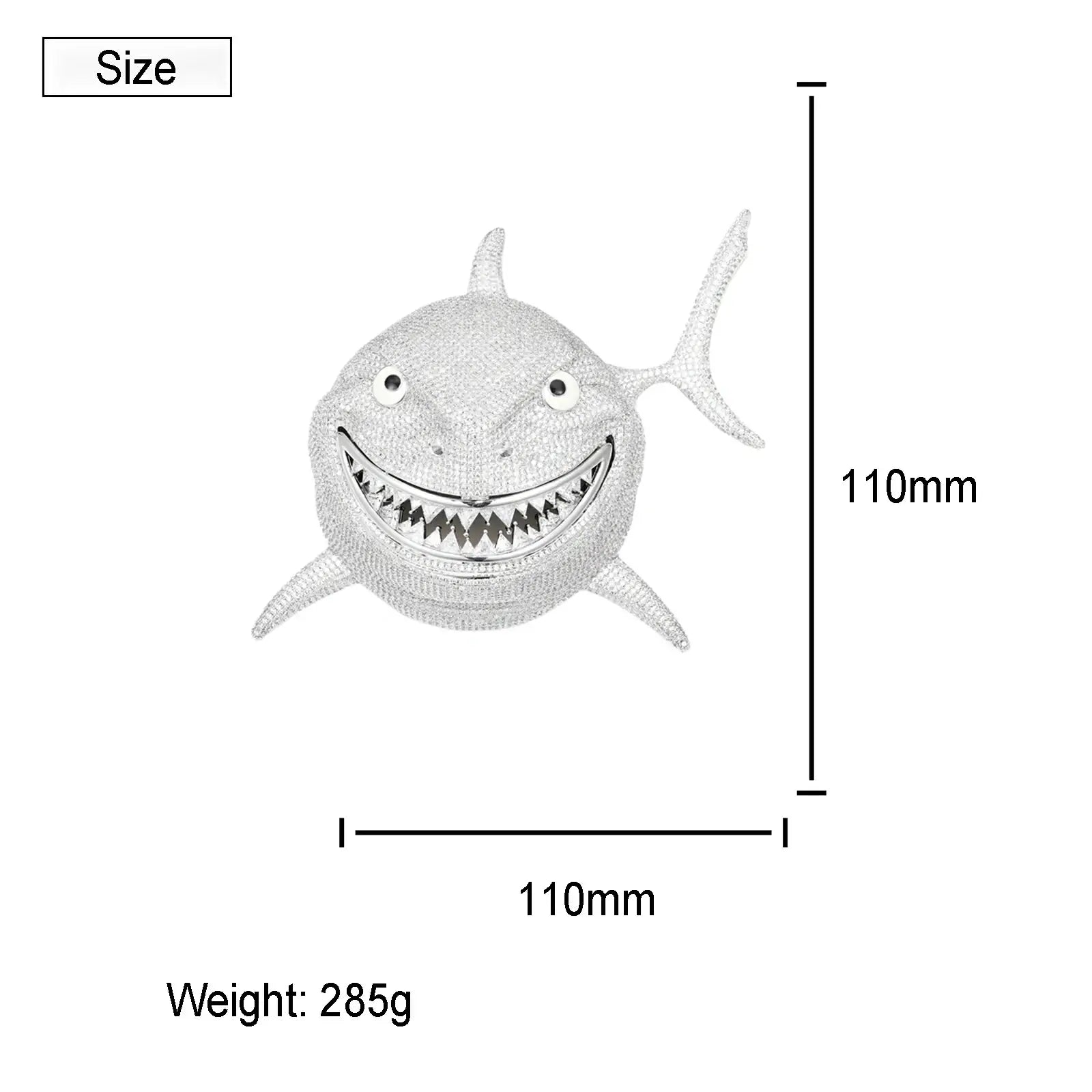 Oversize Luxurious Big Shark Pendant