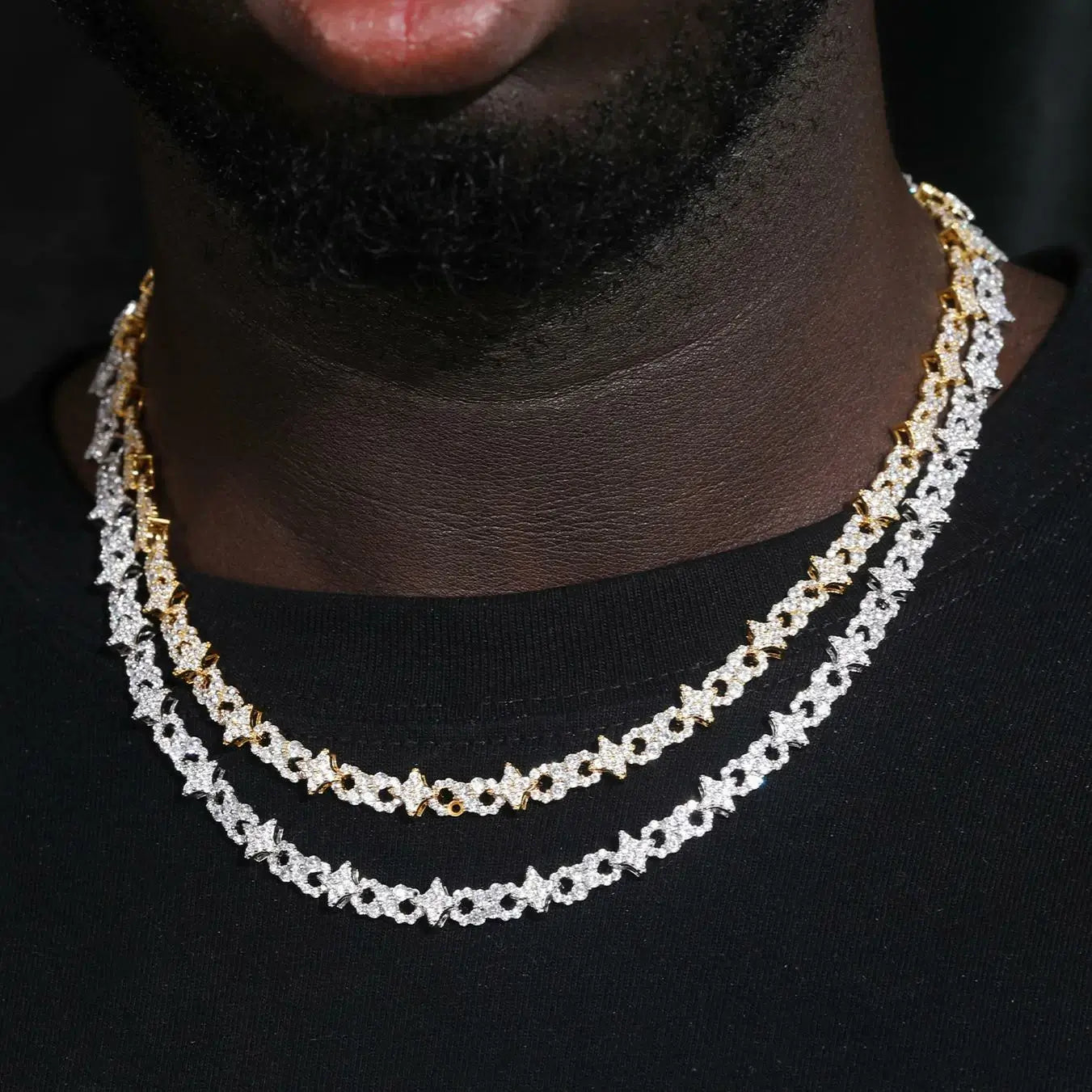 8mm S925 Moissanite Star Infinity Link Chain