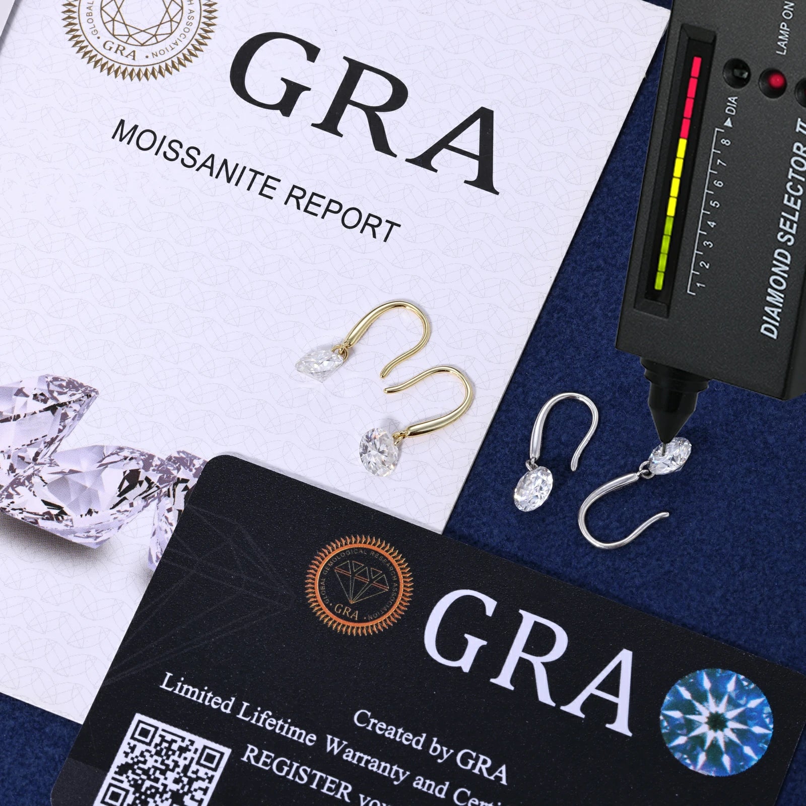 S925 1CT Moissanite Solitaire Drop Earrings