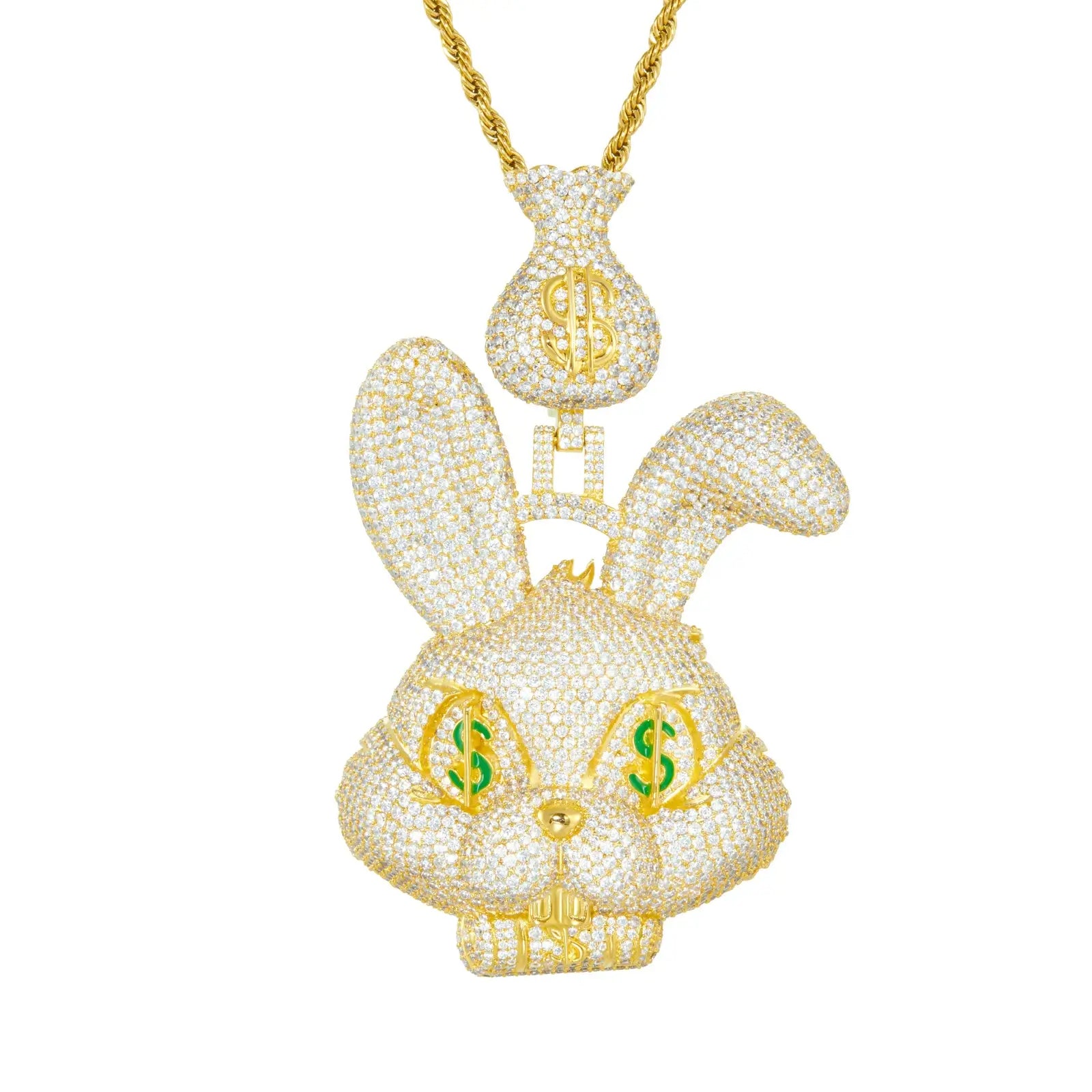 Oversized Greedy Rabbit Pendant