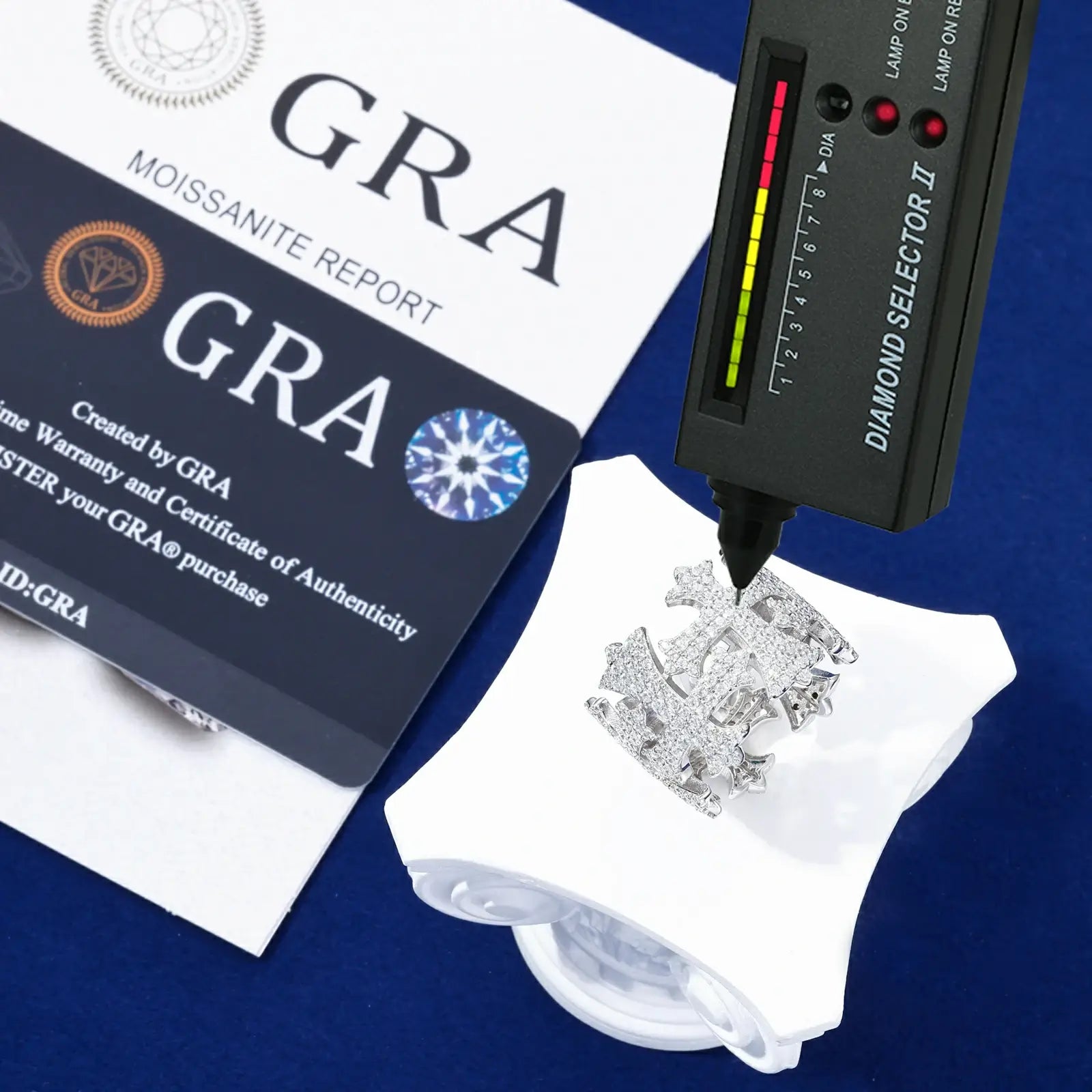 S925 Moissanite Cross Band Ring