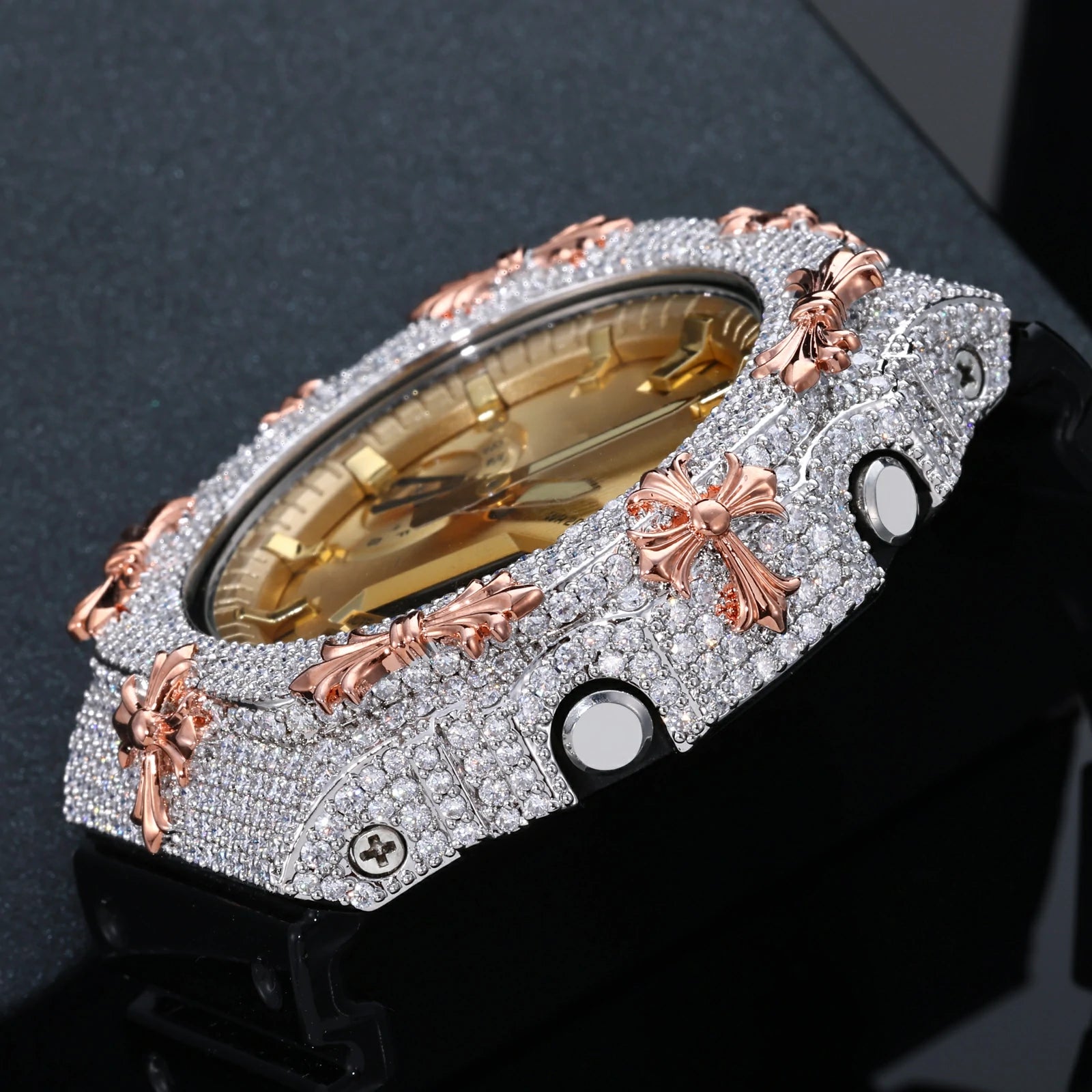 S925 Moissanite Cross Watch Bezel for GA2100 SERIES