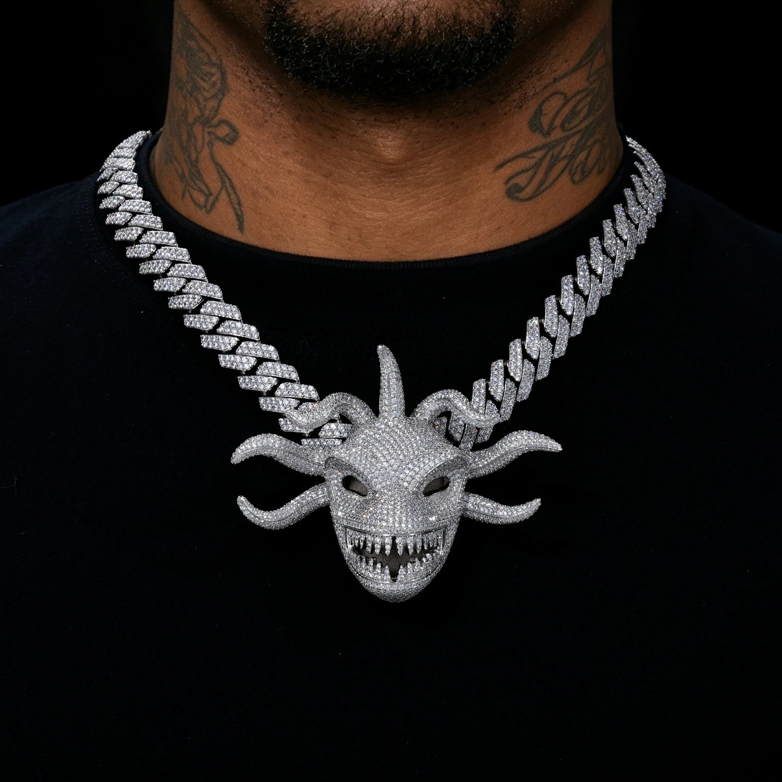 Moissanite Big Sea Monster Pendant