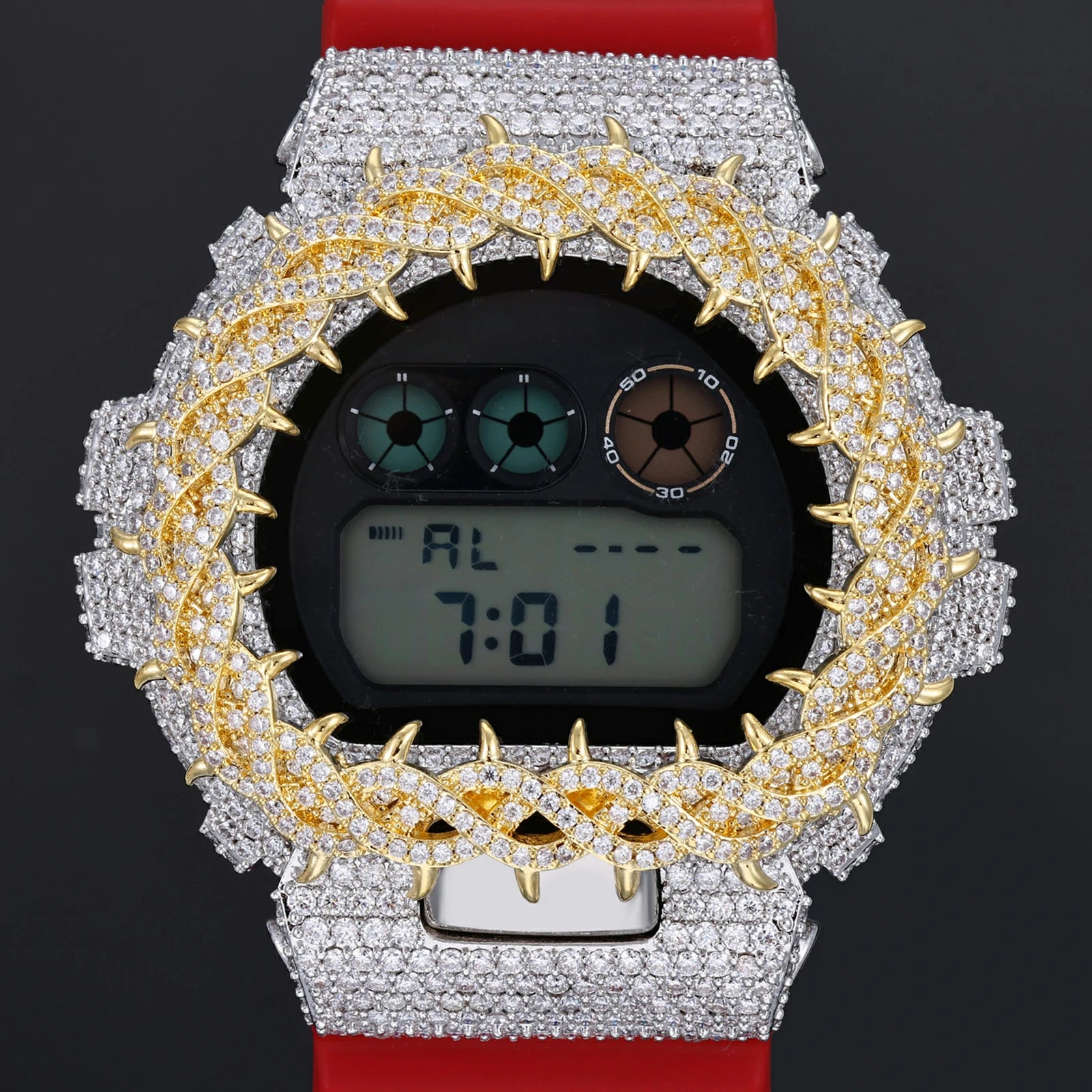 S925 Moissanite Vine Thorns Watch Case for DW6900 SERIES