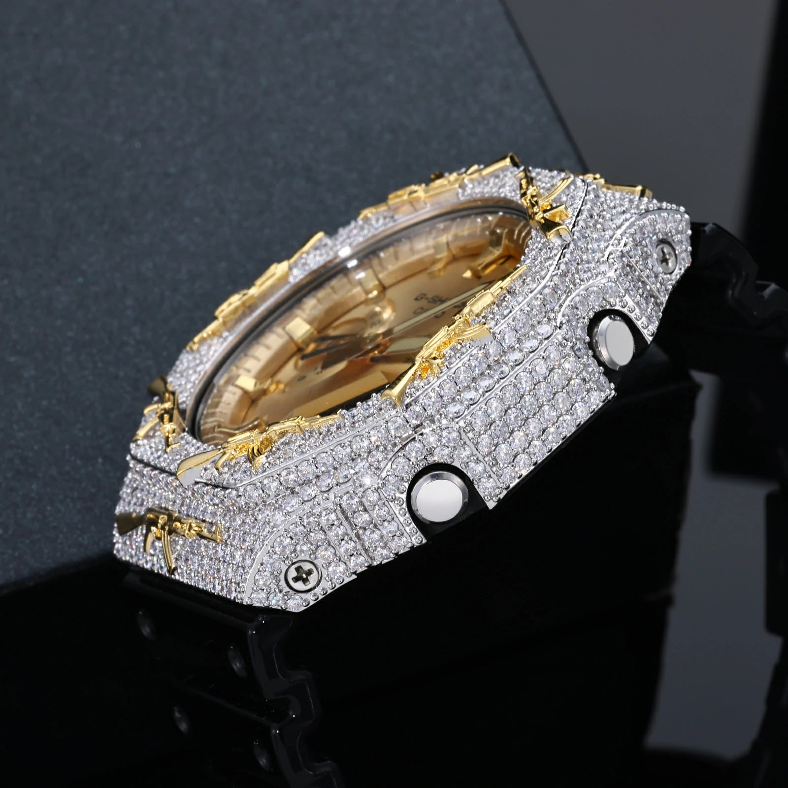 Iced Out Moissanite AK-47 Bust Down Bezel for GA2100 Series