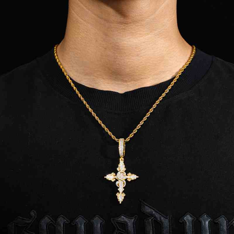 14k cross necklace