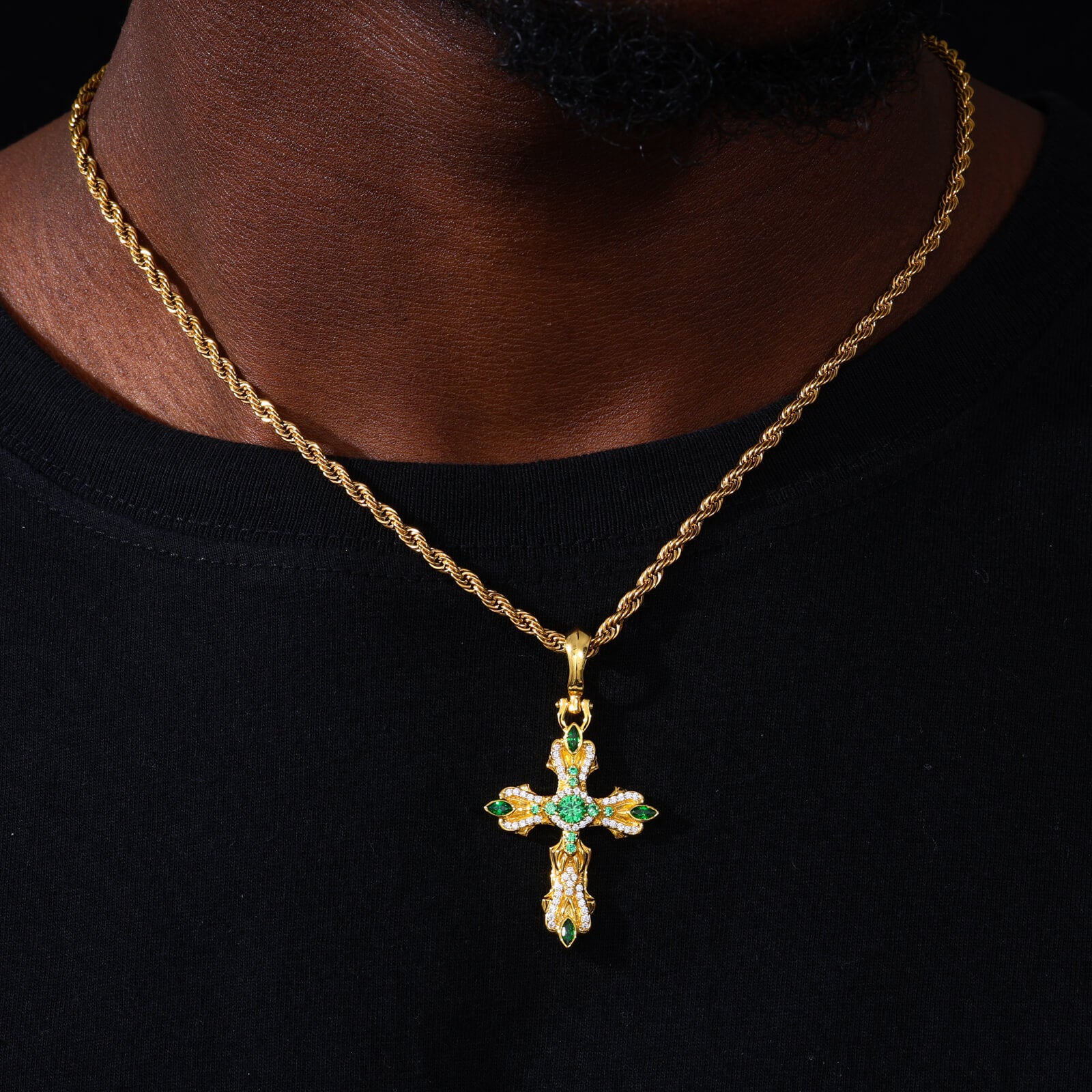 S925 Moissanite Cross Pendant